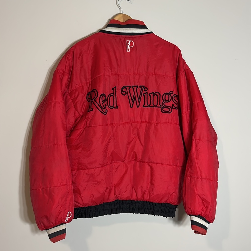 Vintage Pro Player Detroit Red Wings Reversible Puffer Jacket Medium - Picture 8 of 8